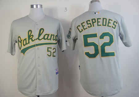 Yoenis Cespedes Oakland Athletics gray jersey