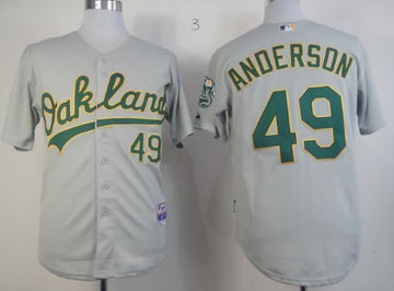 Brett Anderson Oakland Athletics gray jersey