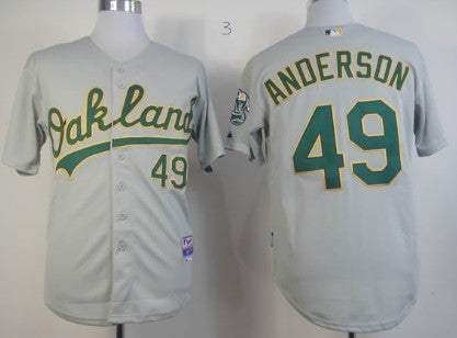 Brett Anderson Oakland Athletics gray jersey