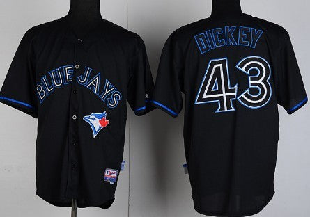 R.A. Dickey Toronto Blue Jays black Fashion jersey