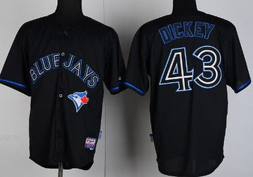 R.A. Dickey Toronto Blue Jays black Fashion jersey