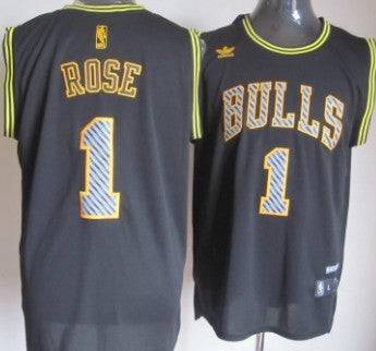 Derrick Rose Chicago Bulls black Fashion jersey