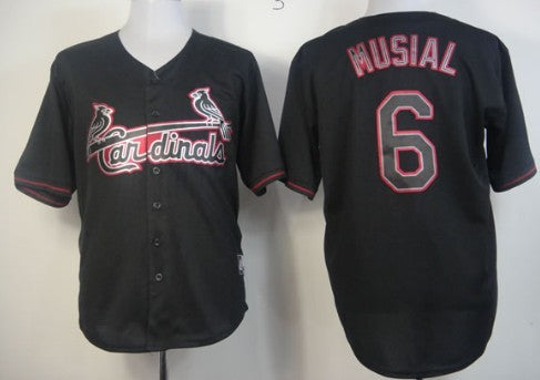 Stan Musial St. Louis Cardinals black Fashion jersey