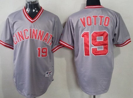 Joey Votto Cincinnati Reds gray jersey