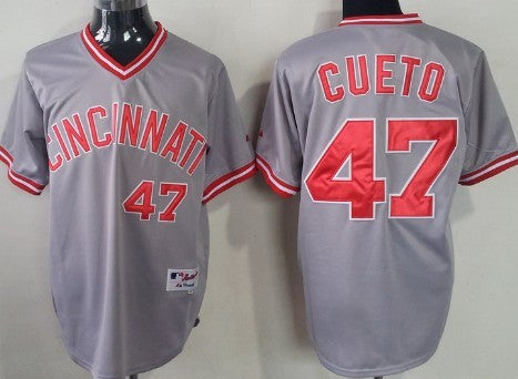 Johnny Cueto Cincinnati Reds gray jersey