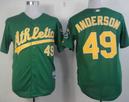 Brett Anderson Oakland Athletics green jersey
