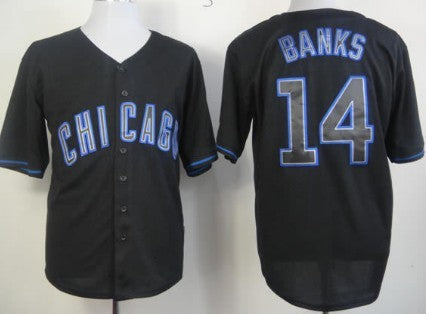 Ernie Banks Chicago Cubs black Fashion jersey