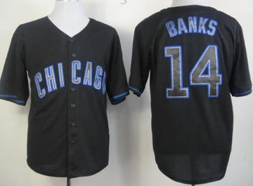 Ernie Banks Chicago Cubs black Fashion jersey