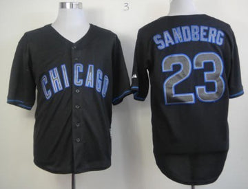 Ryne Sandberg Chicago Cubs black Fashion jersey
