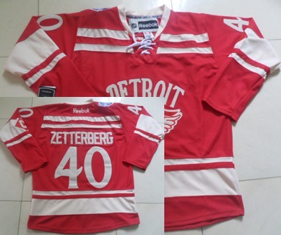 Henrik Zetterberg Detroit Red Wings red Winter Classic jersey