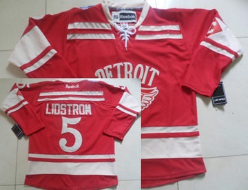 Nicklas Lidstrom Detroit Red Wings red Winter Classic jersey