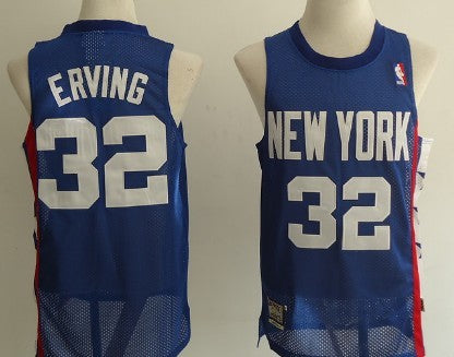 New Julius Erving Aba Hardwood Brooklyn Nets blue Classic jersey
