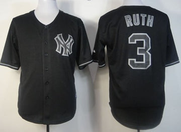 Babe Ruth New York Yankees black Fashion jersey