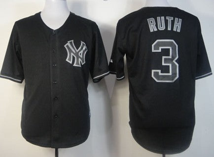 Babe Ruth New York Yankees black Fashion jersey