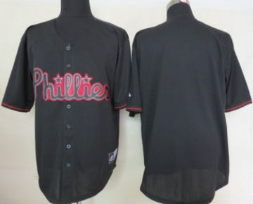 Custom Philadelphia Phillies black Fashion jersey