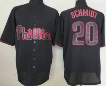Mike Schmidt Philadelphia Phillies black Fashion jersey