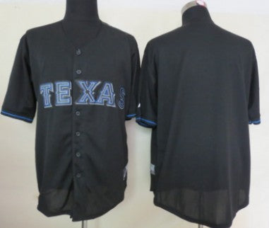 Custom Texas Rangers black Fashion jersey