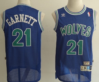Kevin Garnett Minnesota Timberwolves blue Throwback jersey