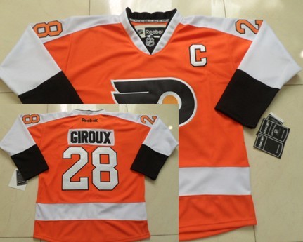 Claude Giroux Philadelphia Flyers orange jersey