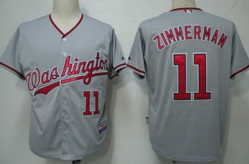 Ryan Zimmerman Washington Nationals gray jersey
