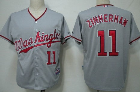Ryan Zimmerman Washington Nationals gray jersey