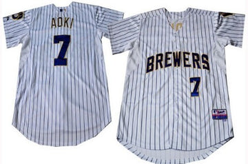 Norichika Aoki Milwaukee Brewers white jersey
