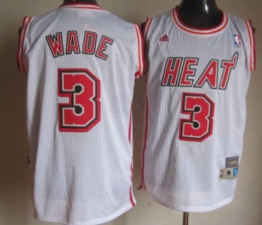 Dwyane Wade Miami Heat white Throwback jersey