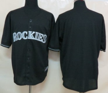 Custom Colorado Rockies black Fashion jersey
