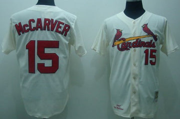 Tim McCarver St. Louis Cardinals cream Throwback jersey