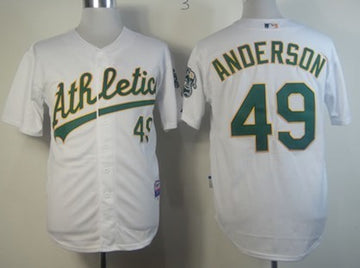 Brett Anderson Oakland Athletics white jersey