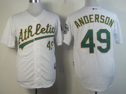 Brett Anderson Oakland Athletics white jersey