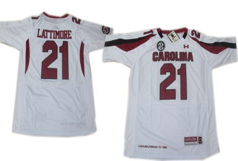 Marcus Lattimore South Carolina Gamecocks white jersey