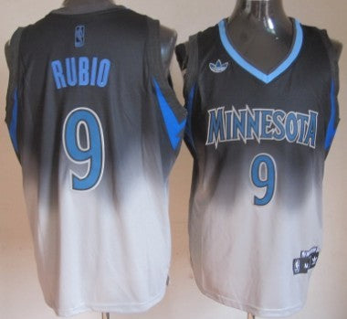 Ricky Rubio Minnesota Timberwolves black Fashion jersey
