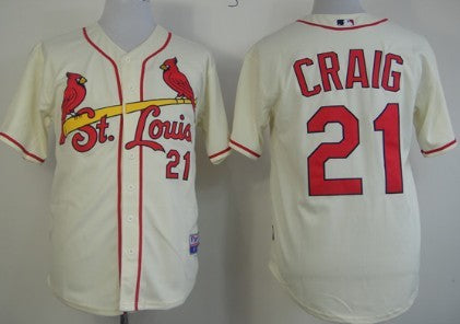 Allen Craig St. Louis Cardinals cream jersey