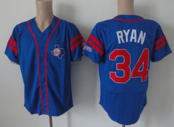 Nolan Ryan Texas Rangers blue Throwback jersey