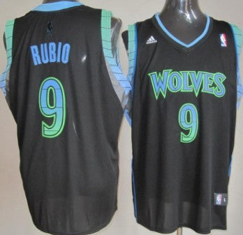 Ricky Rubio Vibe Minnesota Timberwolves black Fashion jersey