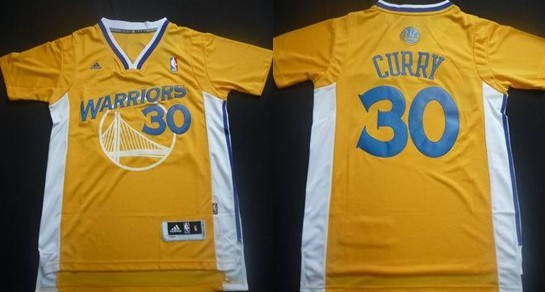Stephen Curry Revolution Golden State Warriors yellow jersey