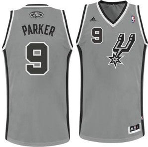 Tony Parker San Antonio Spurs gray jersey
