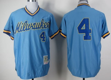 Paul Molitor Milwaukee Brewers blue Throwback jersey