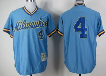 Paul Molitor Milwaukee Brewers blue Throwback jersey