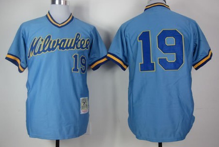 Robin Yount Milwaukee Brewers blue Throwback jersey