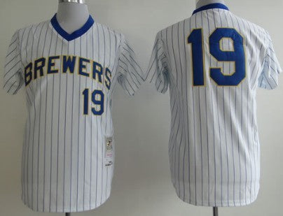 Robin Yount Milwaukee Brewers white Throwback jersey