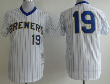 Robin Yount Milwaukee Brewers white Throwback jersey