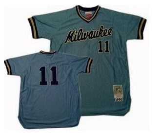 Gary Sheffield Milwaukee Brewers blue Throwback jersey