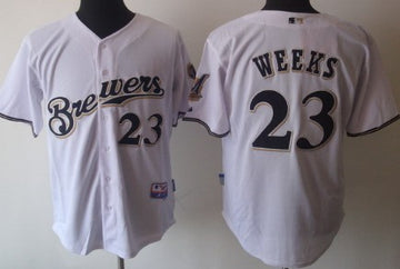 Rickie Weeks Milwaukee Brewers white jersey