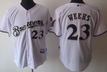 Rickie Weeks Milwaukee Brewers white jersey
