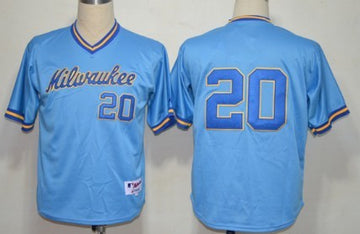 Jonathan Lucroy Milwaukee Brewers blue jersey