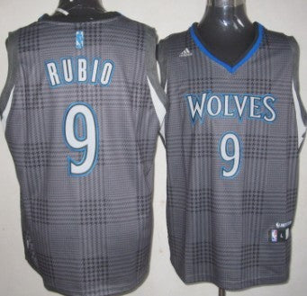 Ricky Rubio Minnesota Timberwolves black Fashion jersey