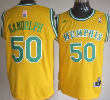 Zach Randolph Aba Hardwood Memphis Grizzlies yellow Classic jersey