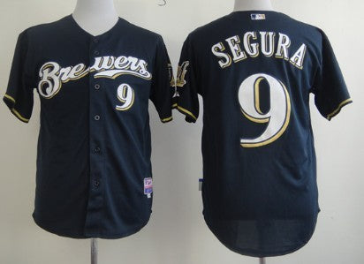 Jean Segura Milwaukee Brewers navy jersey